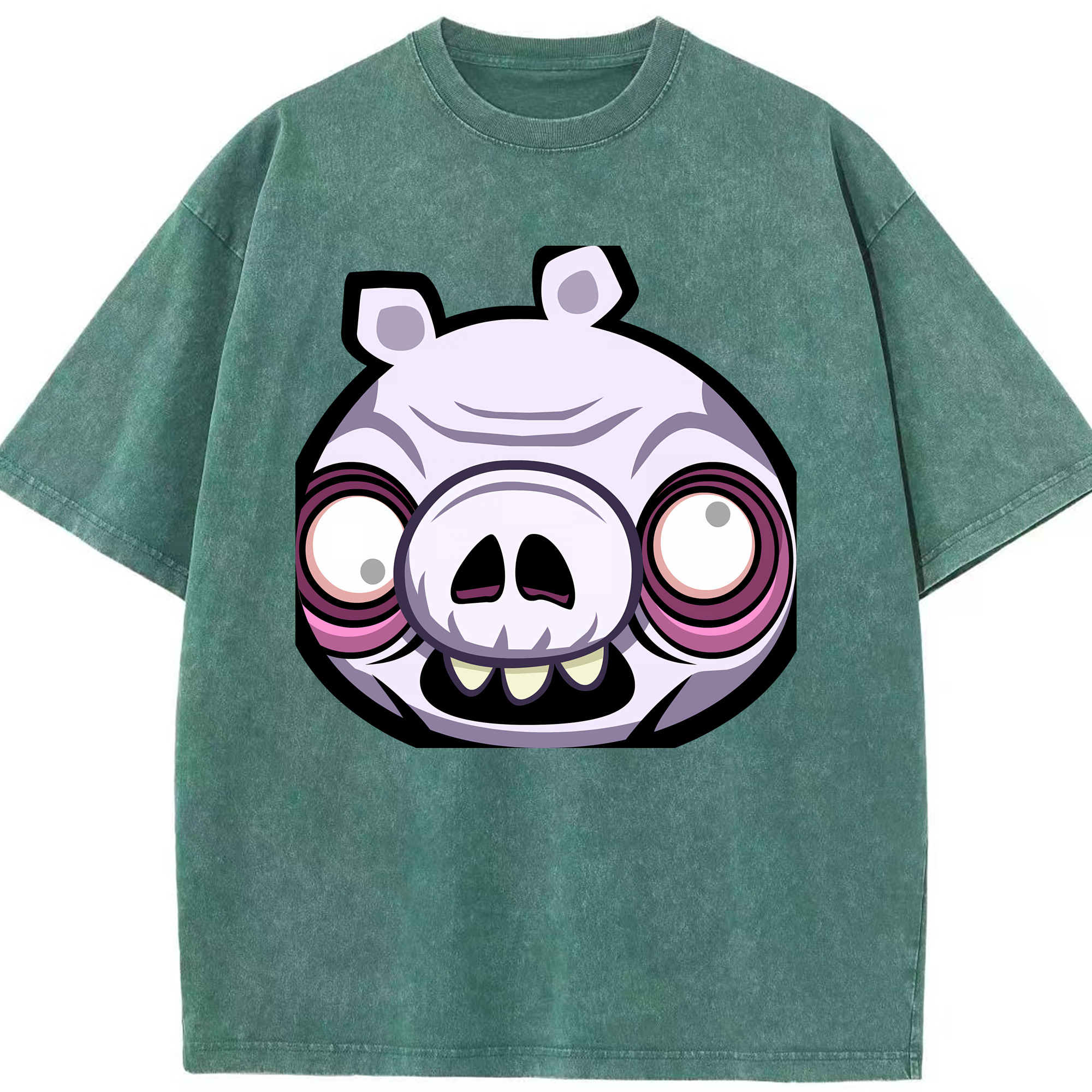 （画像用） Angry Birds アングリーバード 綿100% ヴィンテージ風 半袖Tシャツ（フロントプリント）